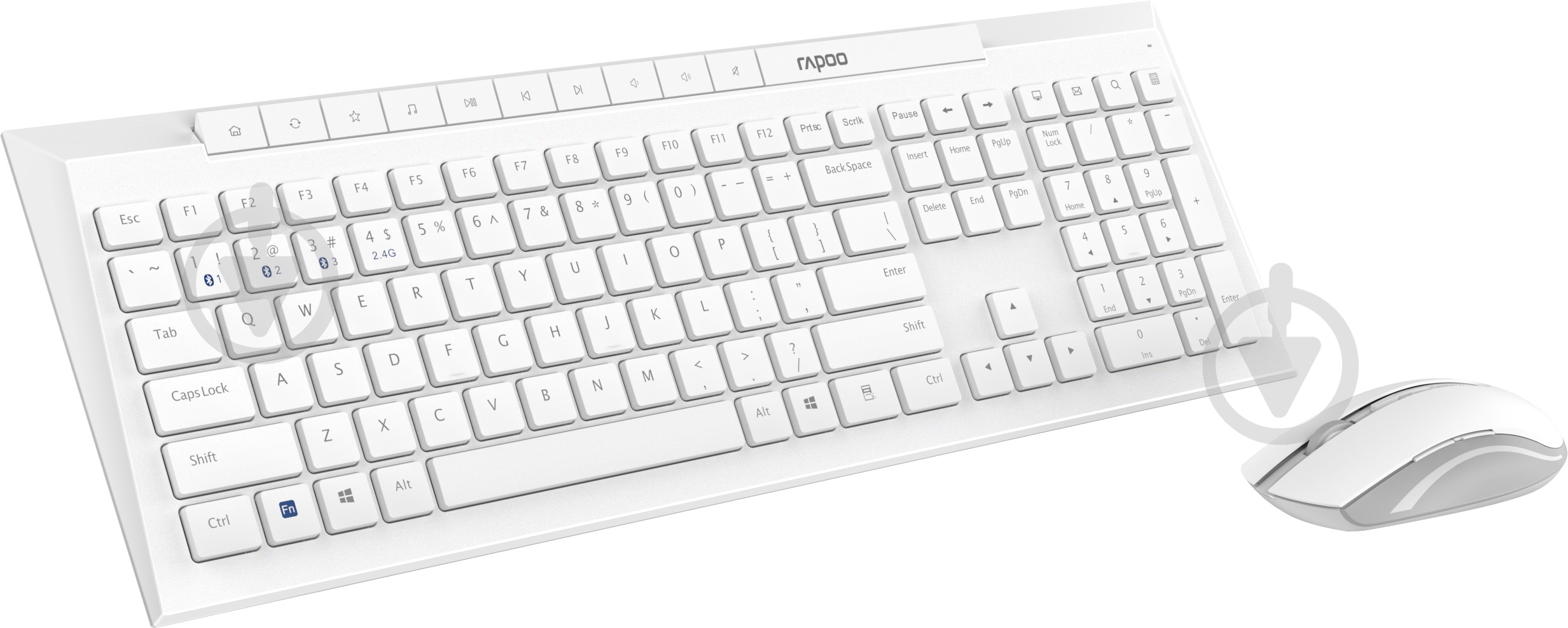 Комплект беспроводной RAPOO 8210M Wireless/Bluetooth White - фото 6 Комплект беспроводной RAPOO 8210M Wireless/Bluetooth White - фото 6