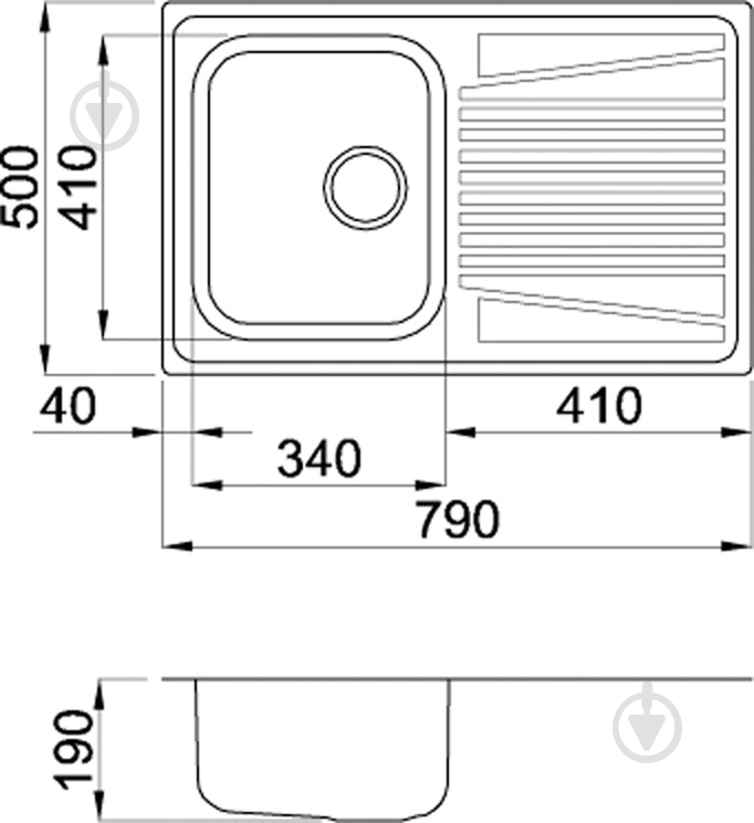 Мойка RIVER 300 SX SATINATO - фото 2 Мойка RIVER 300 SX SATINATO - фото 2
