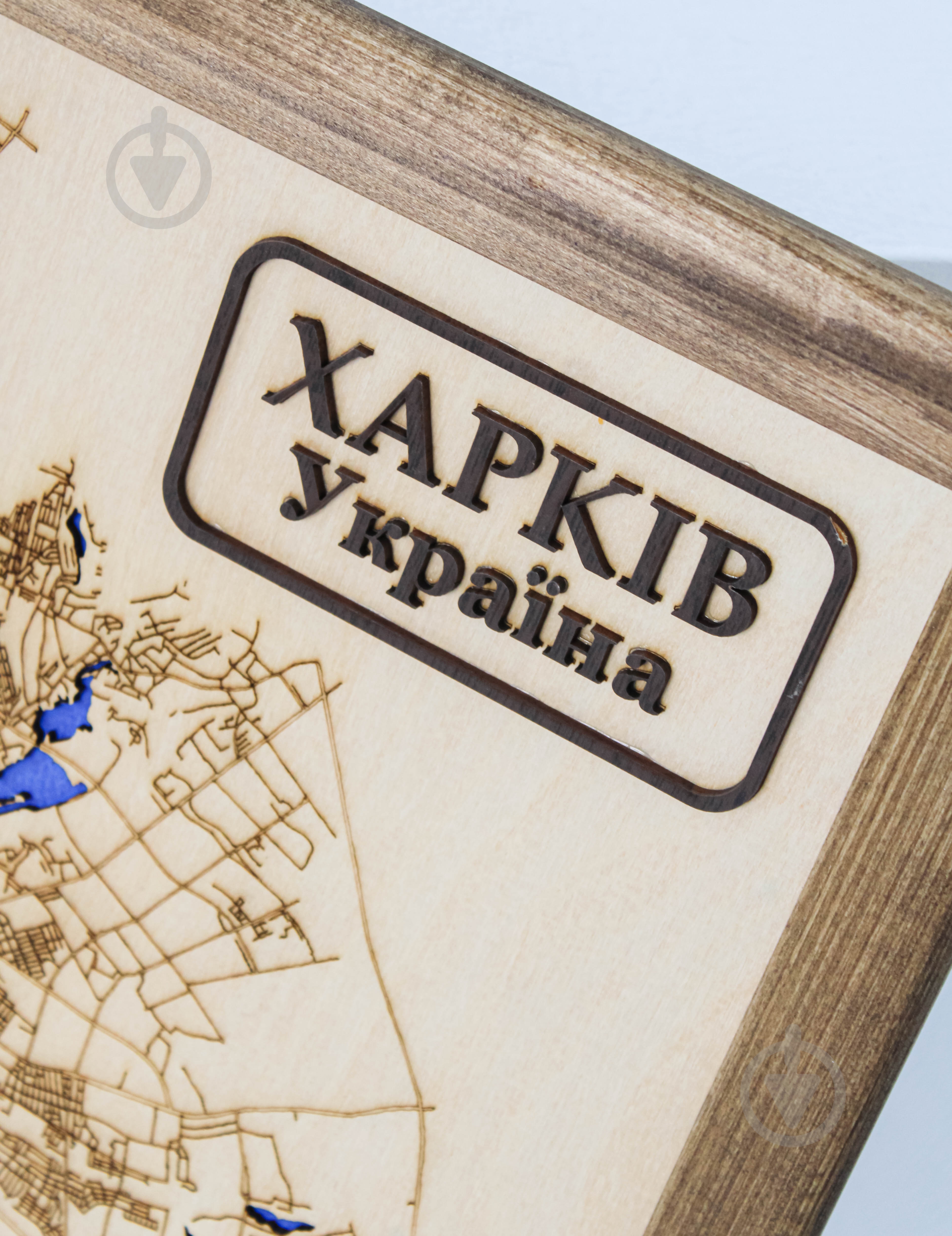 Карта Украины Харьков 45x45 см - фото 2