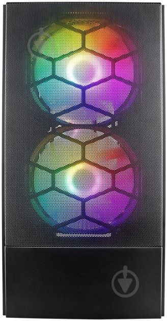 Корпус 1stPlayer X4-M-2F1P-1F1-BK Black - фото 2