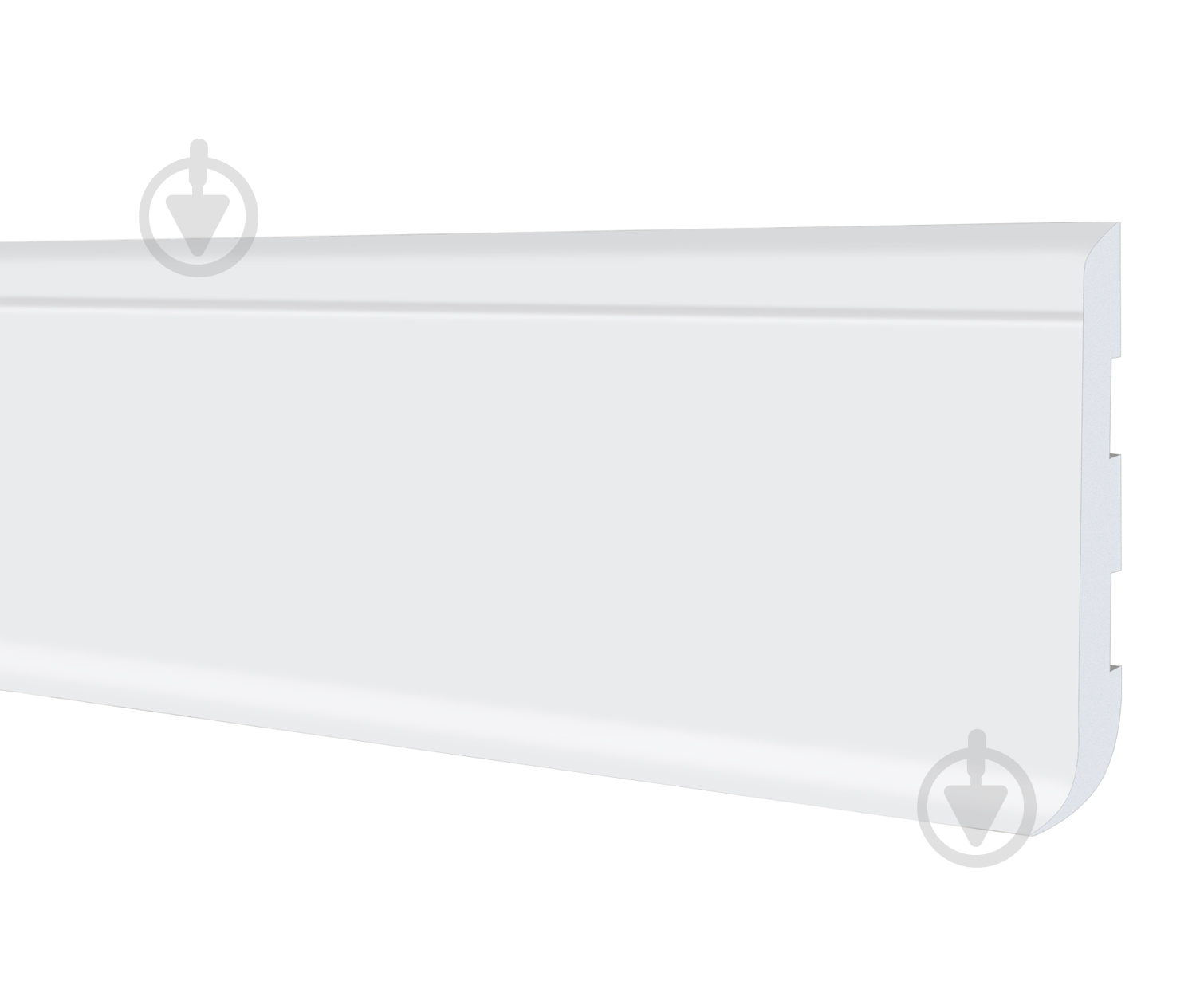 Плинтус FLOOR DECOR Slim белый эмалекс 2500x80х7 мм - фото 1