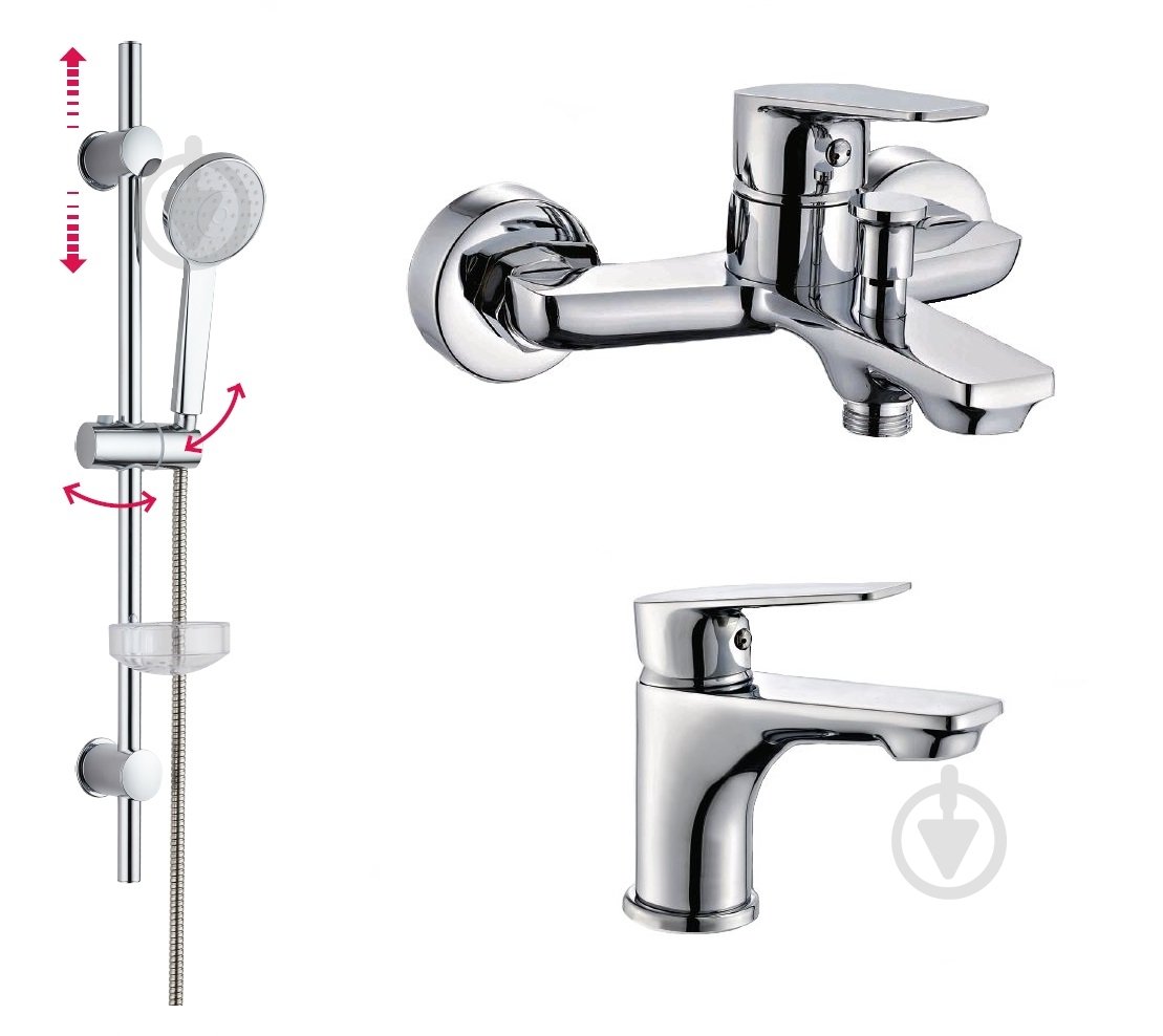 Набір змішувачів Mixxen Оушен для ванної кімнати MXBZ0494 - фото 1