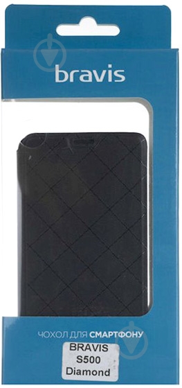 Чехол-книжка Bravis PU Leather Book для Bravis S500 Diamond black (6387216) - фото 3