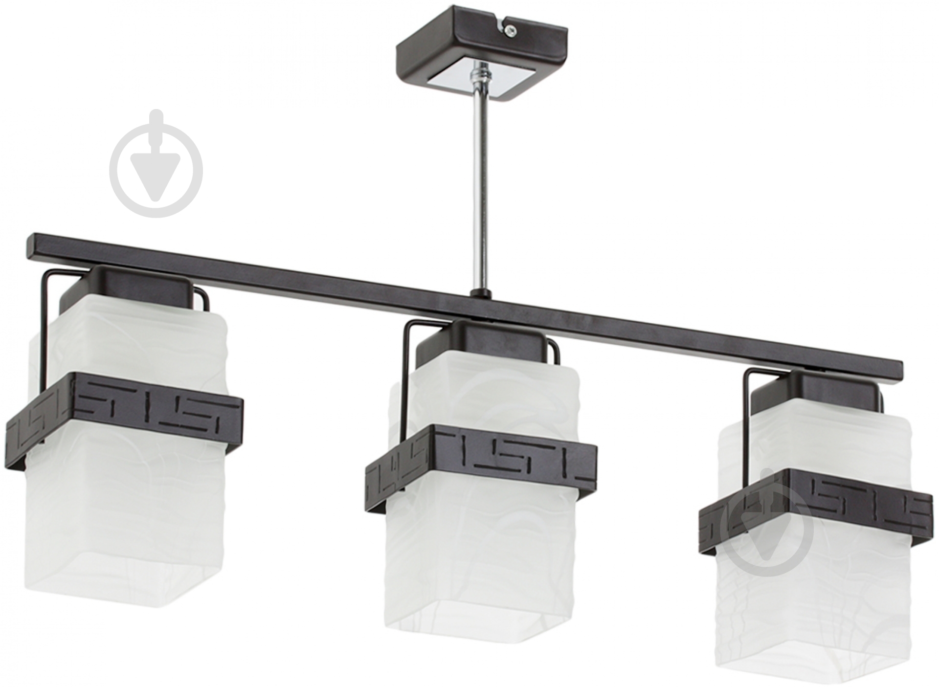 Люстра потолочная Luminex Ecos 3xE27 белый/черный хром 4419 - фото 1