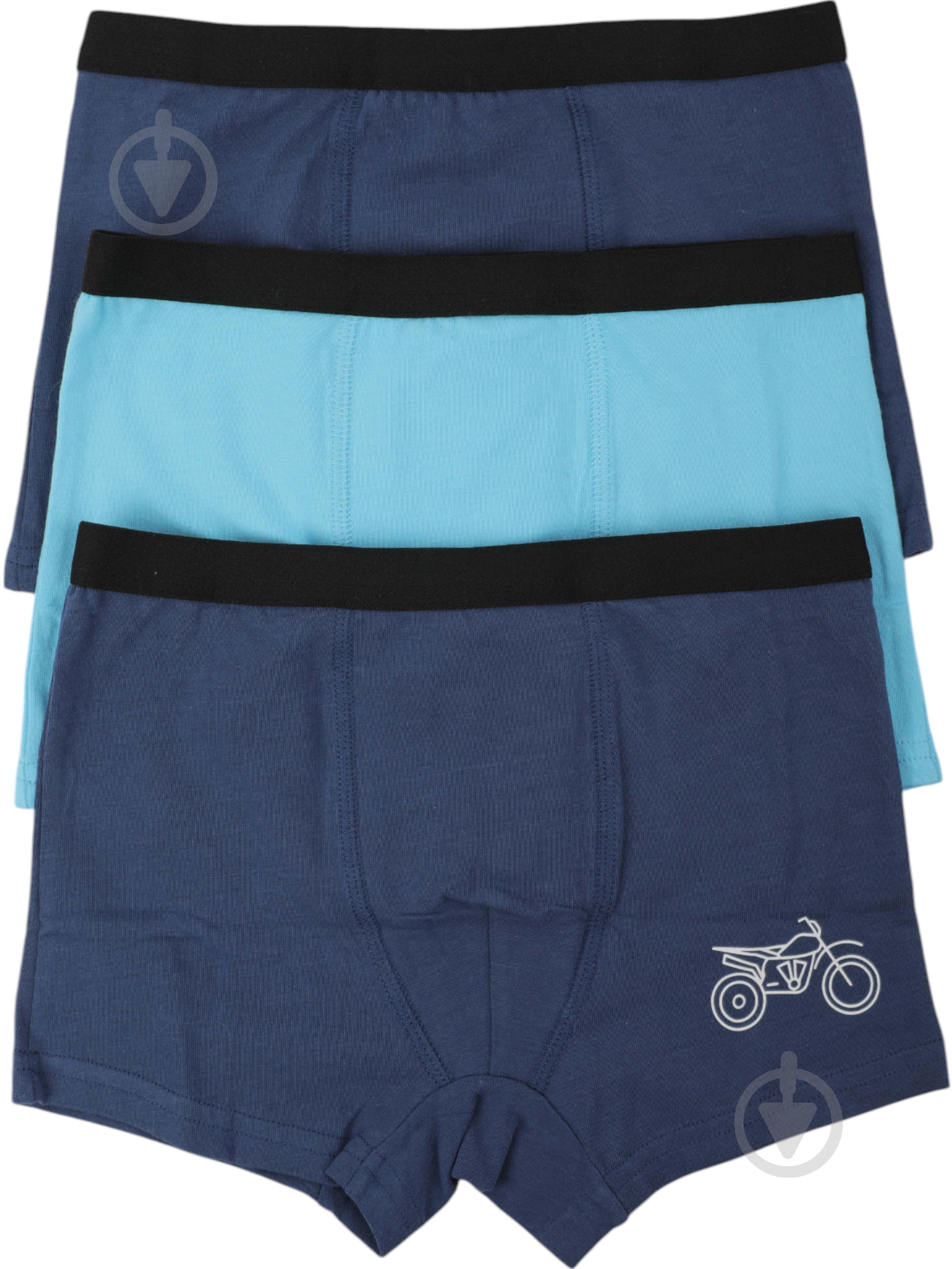 Набор трусов для мальчиков HW 3 пары боксеры р.98-104 голубой с синим N1-O1 - фото 1 Набор трусов для мальчиков HW 3 пары боксеры р.98-104 голубой с синим N1-O1 - фото 1