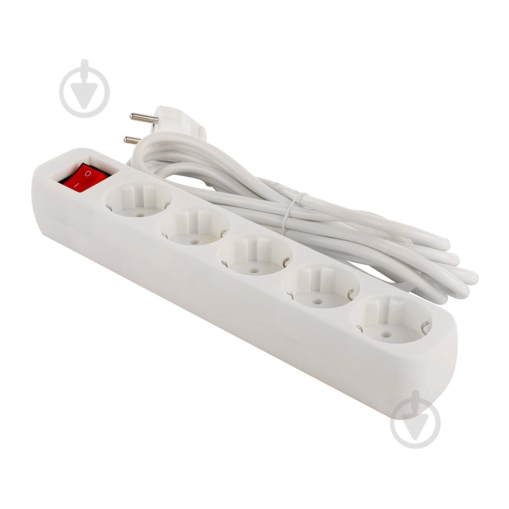 Сетевой фильтр ColorWay с заземлением 5 гн. white 3 м CW-PSEA53W - фото 1