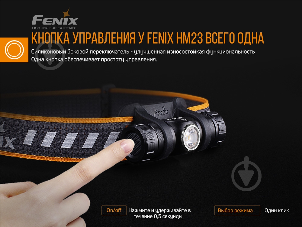 Фонарик на голову Fenix HM23, 240лм, 53м - фото 13