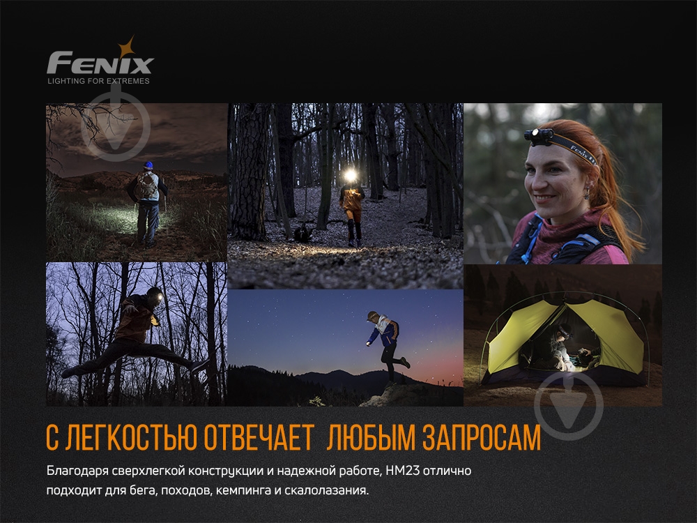 Фонарик на голову Fenix HM23, 240лм, 53м - фото 7