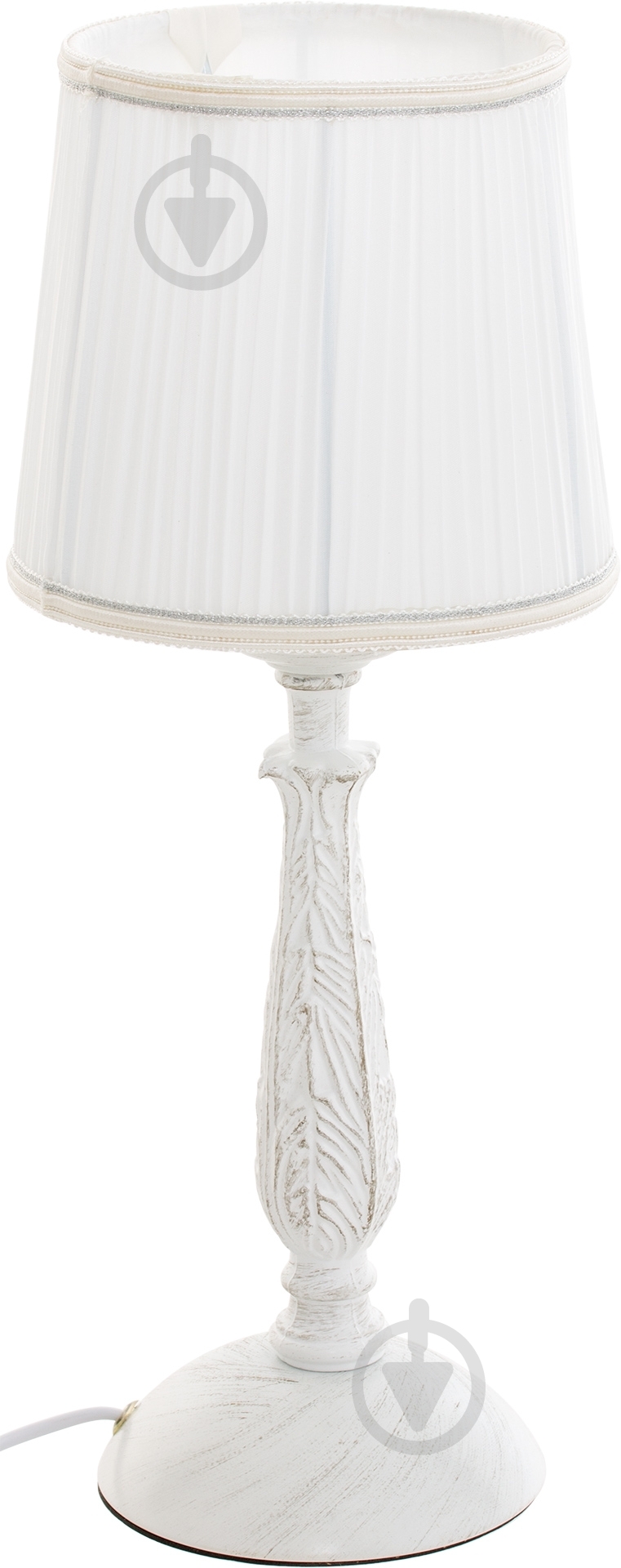 Настільна лампа декоративна Інтерклас ННБ 01-ХХ-096 1x40 Вт E14 білий із золотистим Т9446 - фото 1