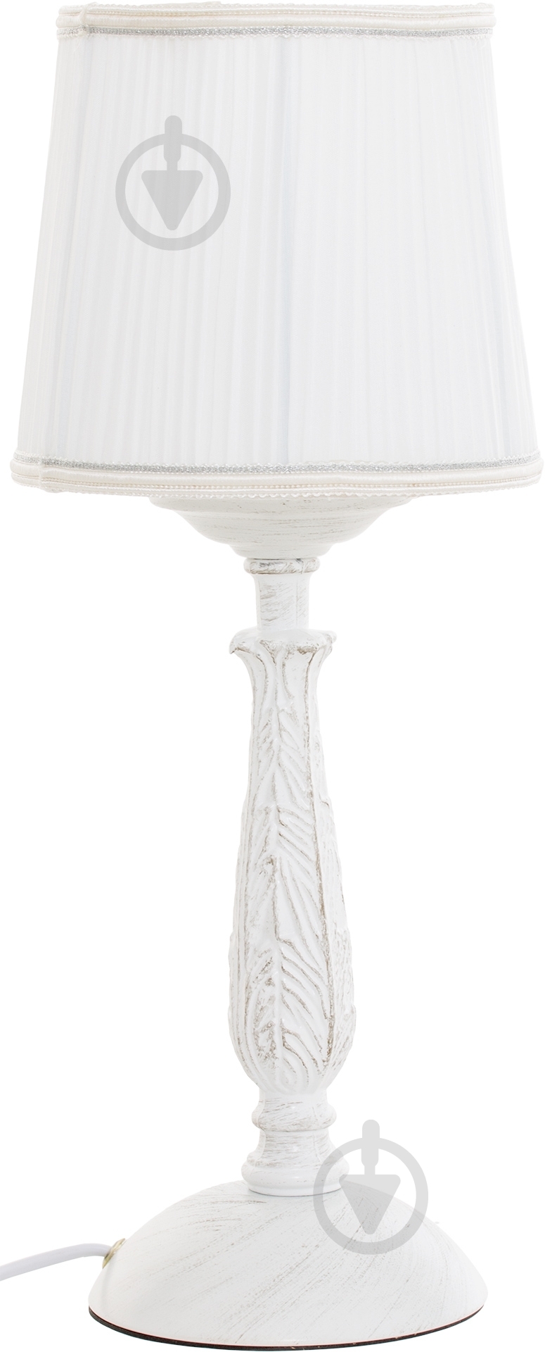 Настільна лампа декоративна Інтерклас ННБ 01-ХХ-096 1x40 Вт E14 білий із золотистим Т9446 - фото 2