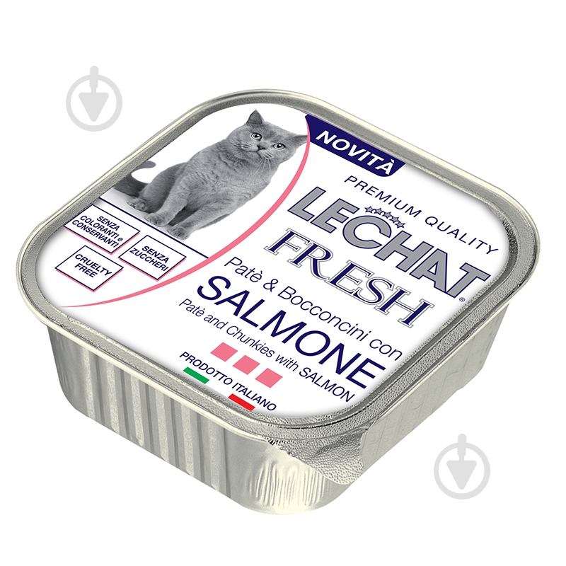 Консерва для дорослих котів LECHAT EXCELLENCE Fresh лосось 100 г - фото 1 Консерва для дорослих котів LECHAT EXCELLENCE Fresh лосось 100 г - фото 1
