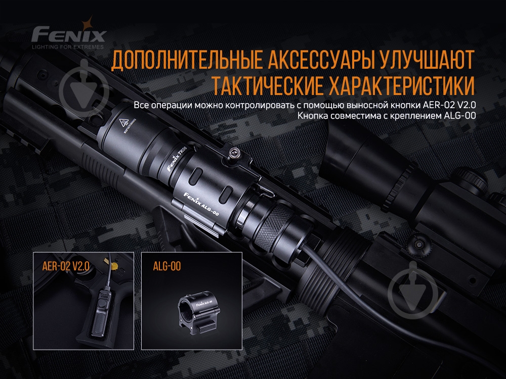 Фонарик Fenix ручной тактический TK06, 800лм, 335м черный - фото 8 Фонарик Fenix ручной тактический TK06, 800лм, 335м черный - фото 8