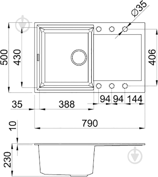 Мойка для кухни ELLECI EASY 300 ESPRESSO 78 - фото 9