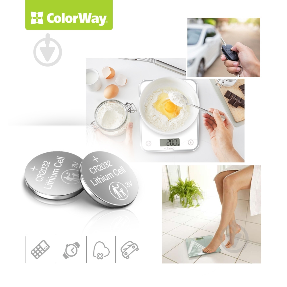 Батарейки ColorWay Lithium Power литиевые CR2032 5 шт. (CW-BACR2032-5BL) - фото 3
