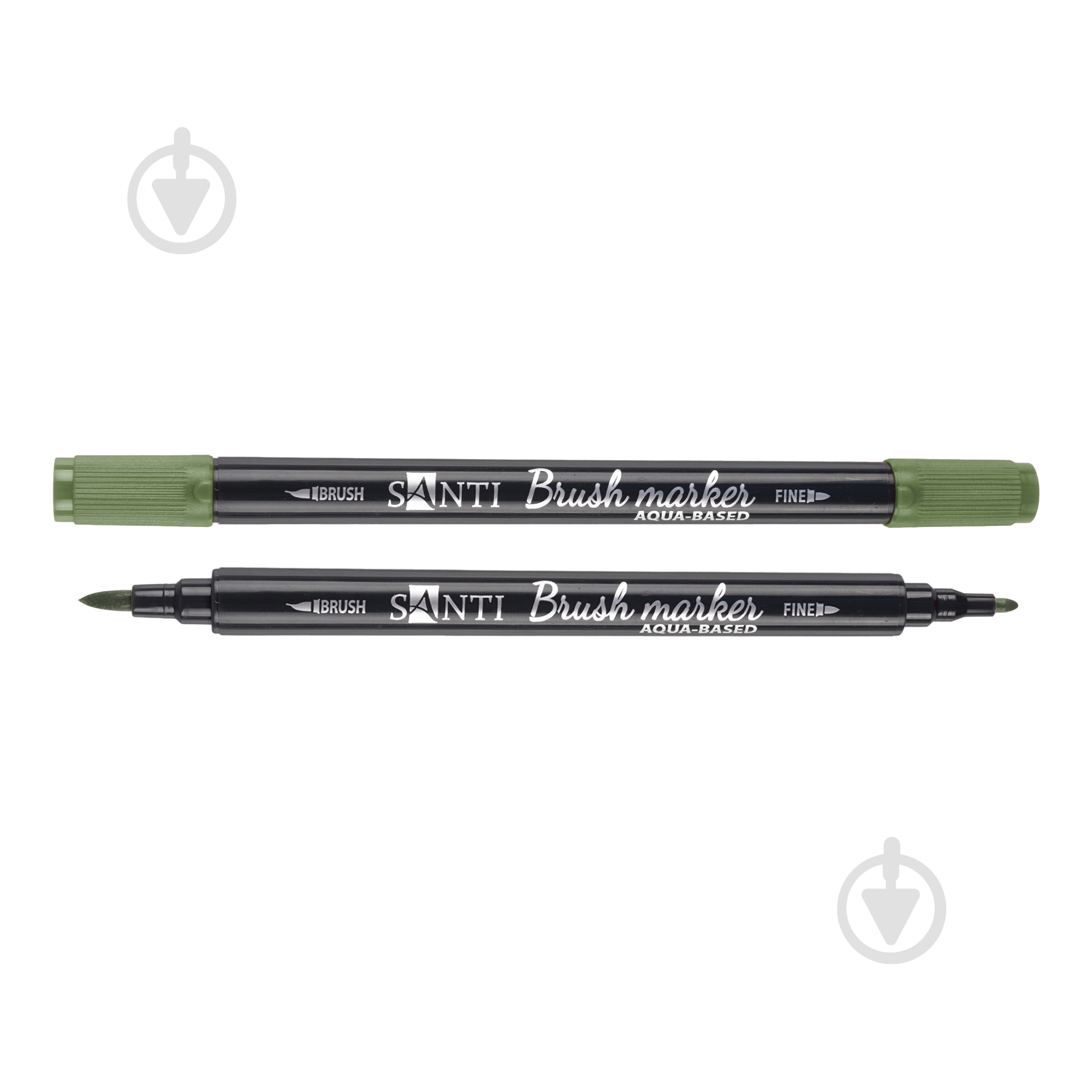 Маркер акварельный Santi Brush Marker SWB-21 хаки 391077 - фото 1