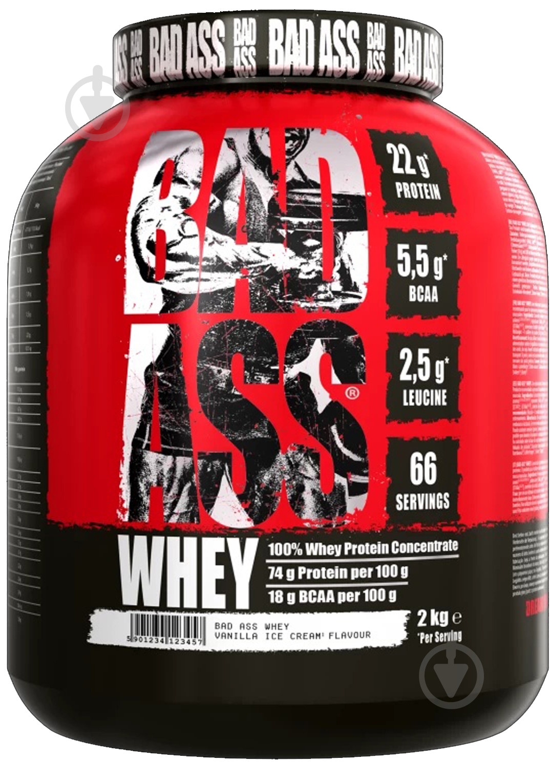 Протеин Bad Ass Whey ванільне морозиво 2 кг - фото 1