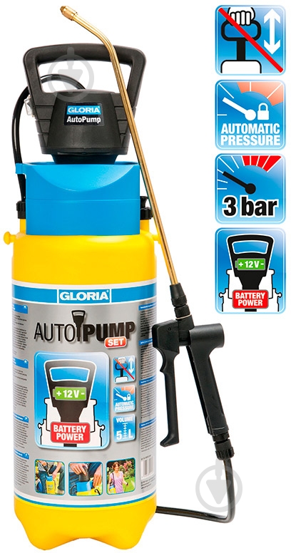 Обприскувач плечовий Gloria AutoPump Set 5 л - фото 2