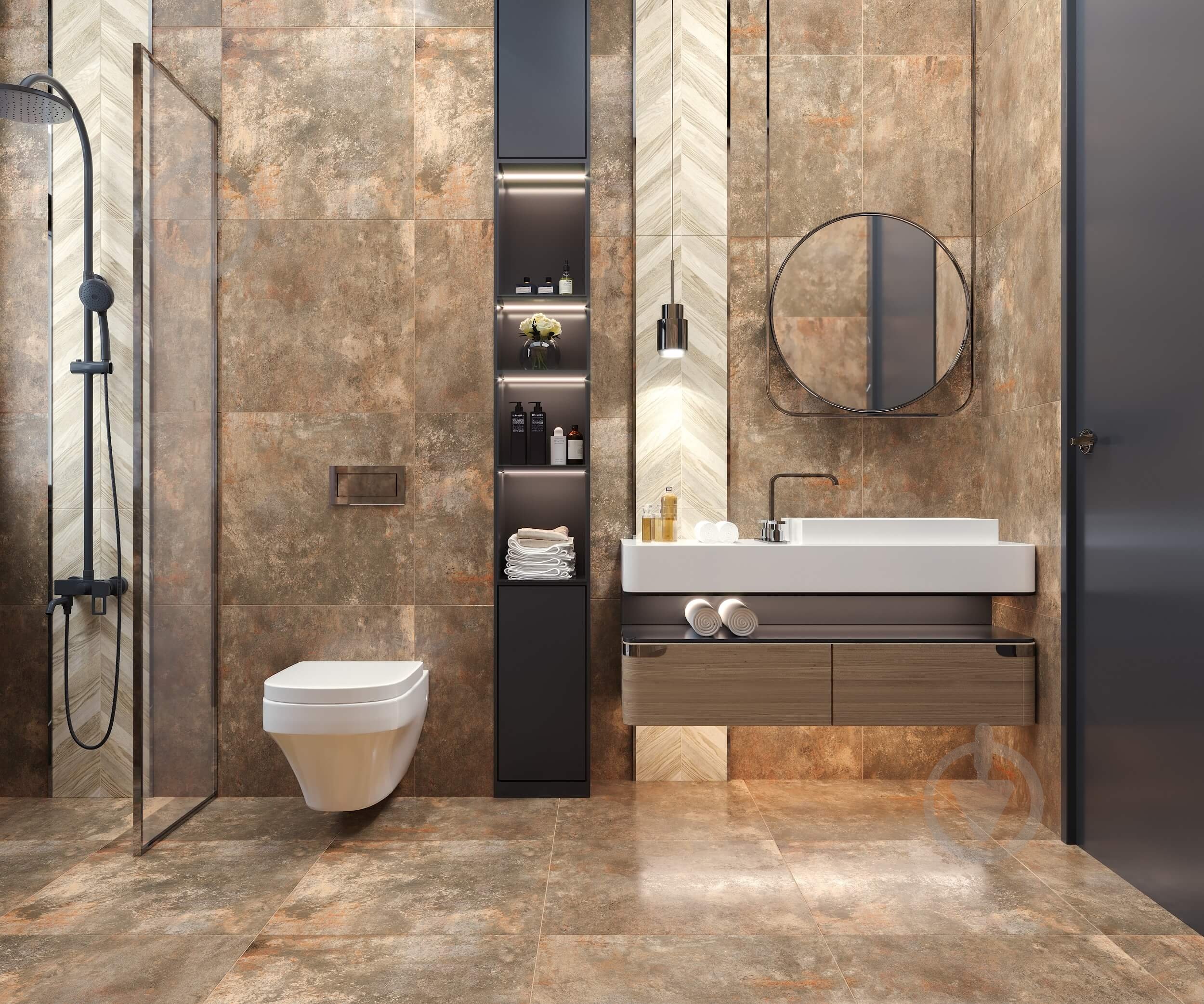Плитка Golden Tile Metallica brown 78790 60x120 см - фото 2