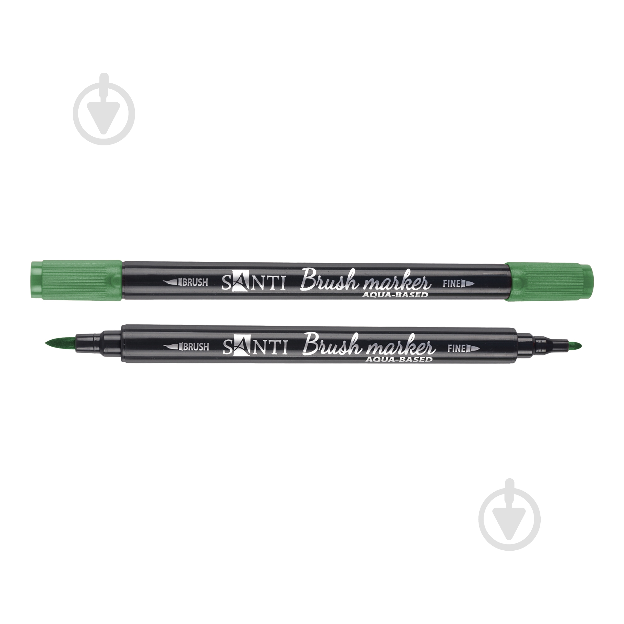 Маркер акварельный Santi Brush Marker SWB-22 темно-зеленый 391078 - фото 1