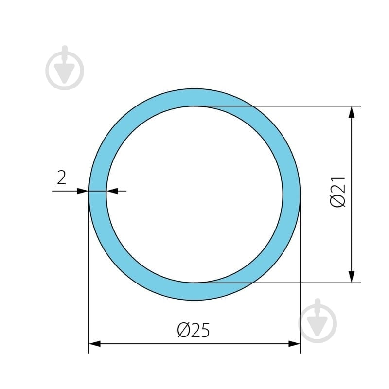 Труба круглая алюминиевая Braz Line d25 25x25x2 мм 25х2,0 м б/п - фото 2 Труба круглая алюминиевая Braz Line d25 25x25x2 мм 25х2,0 м б/п - фото 2