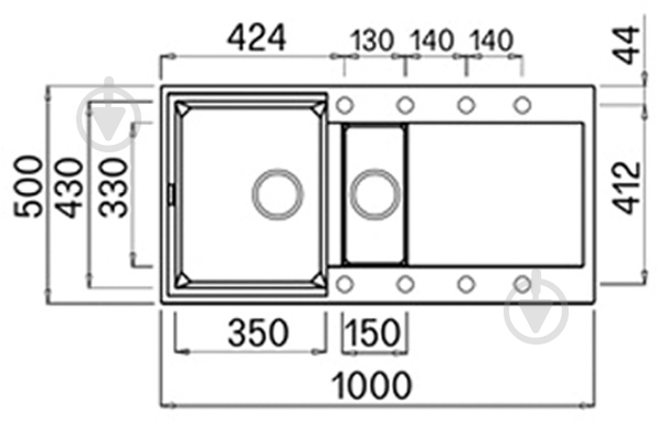 Мойка EASY 475 bianco titano 68 - фото 2 Мойка EASY 475 bianco titano 68 - фото 2