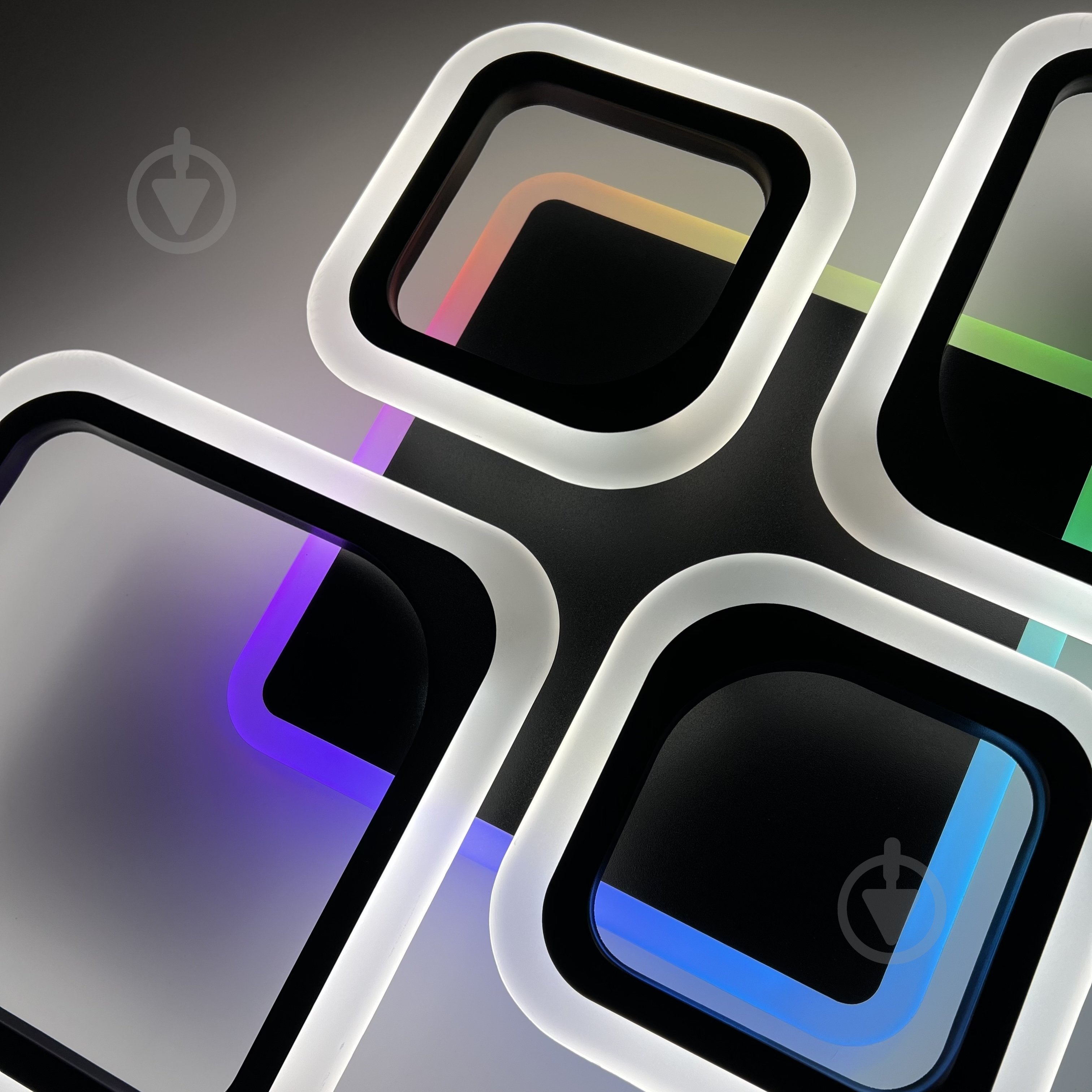 Люстра светодиодная Luminaria 90 Вт LED-модуль черный OVAL RGB 90W 5S BLACK - фото 3