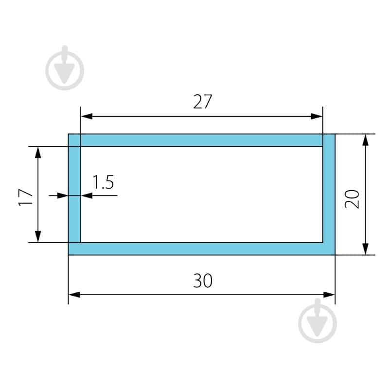 Труба Braz Line гладкий 20x30x1,5 мм 6000 мм 30х20х1,5 мм б/п - фото 2