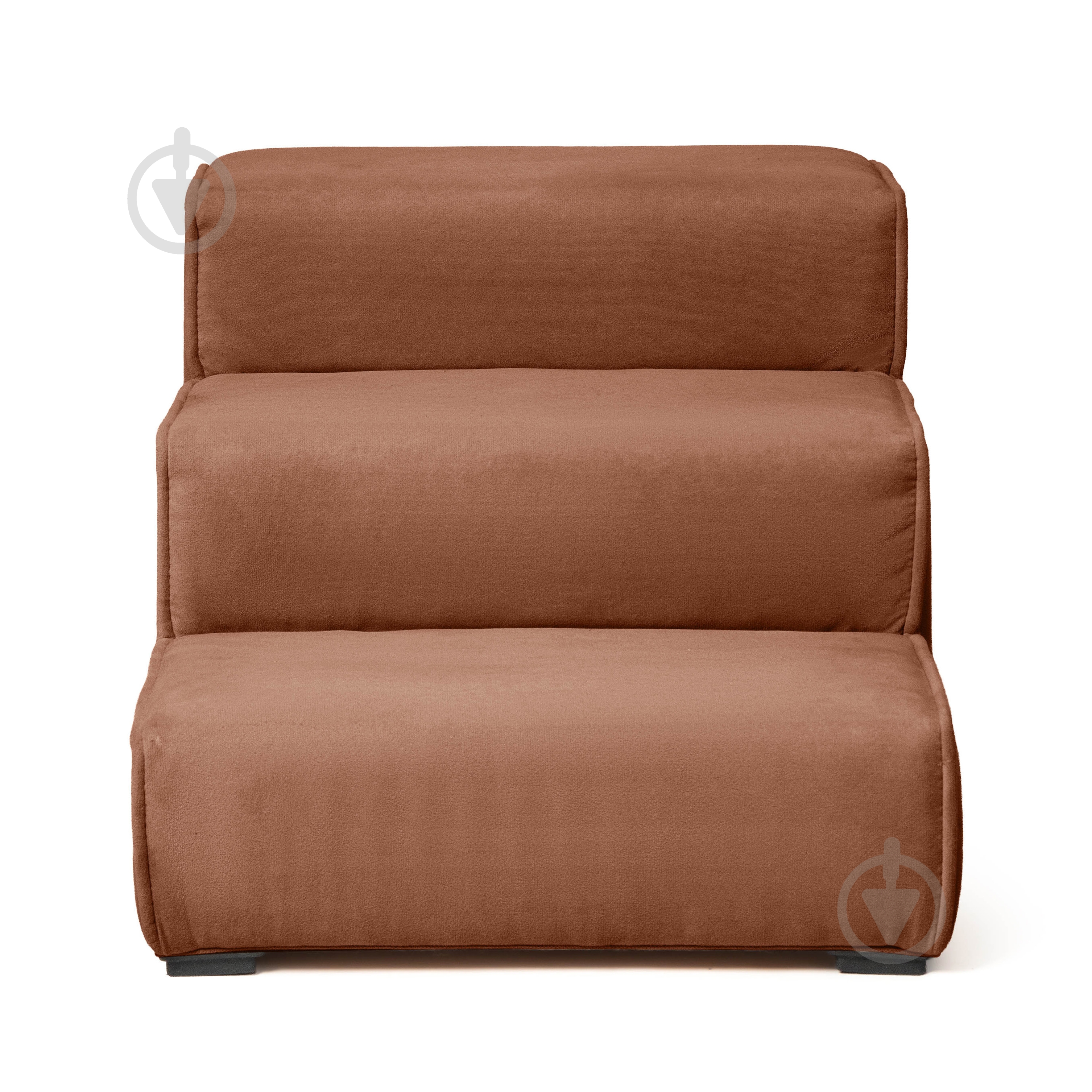 Ступени широкие PETBED 66х42 см h-36 см велюр коричневый - фото 1