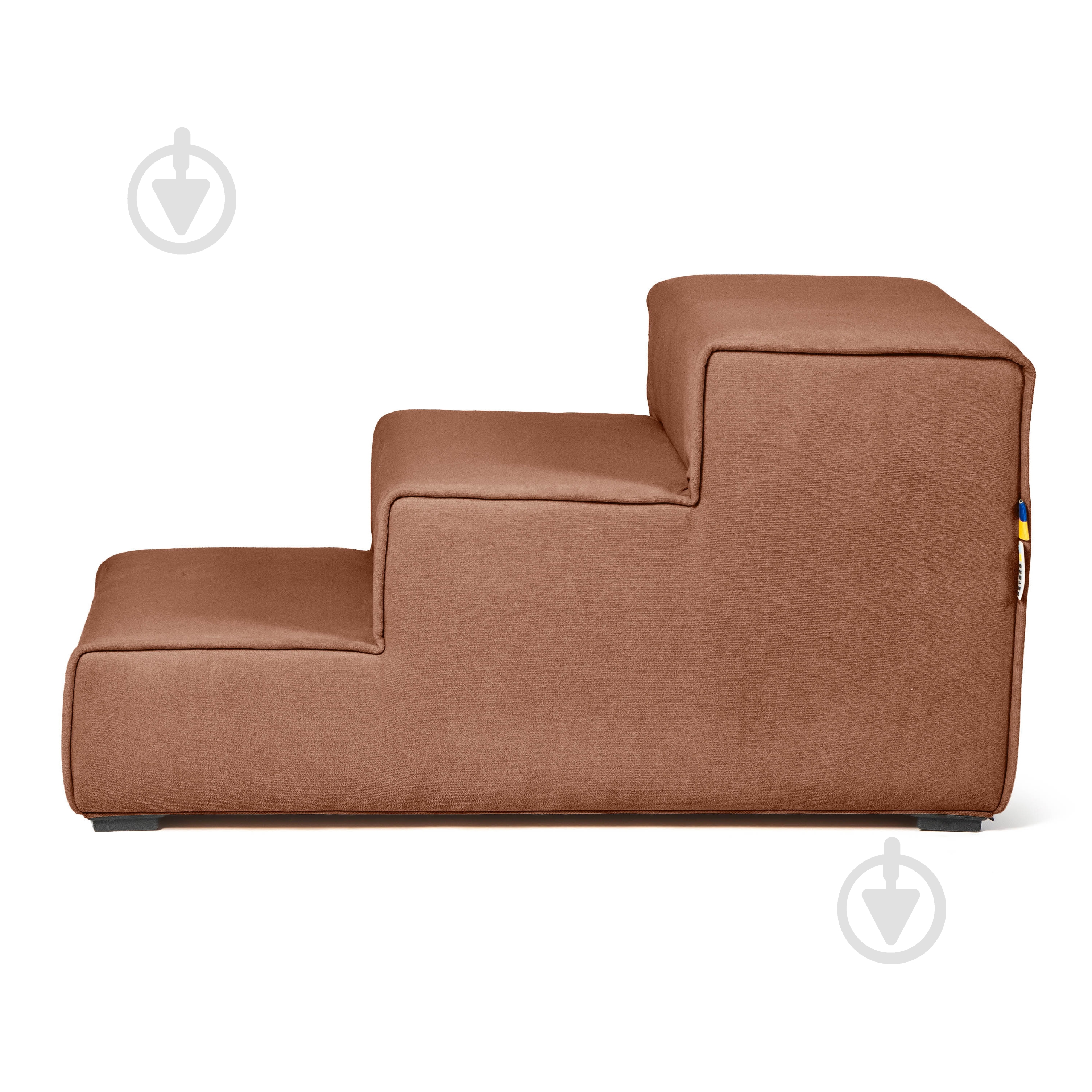 Ступени широкие PETBED 66х42 см h-36 см велюр коричневый - фото 4