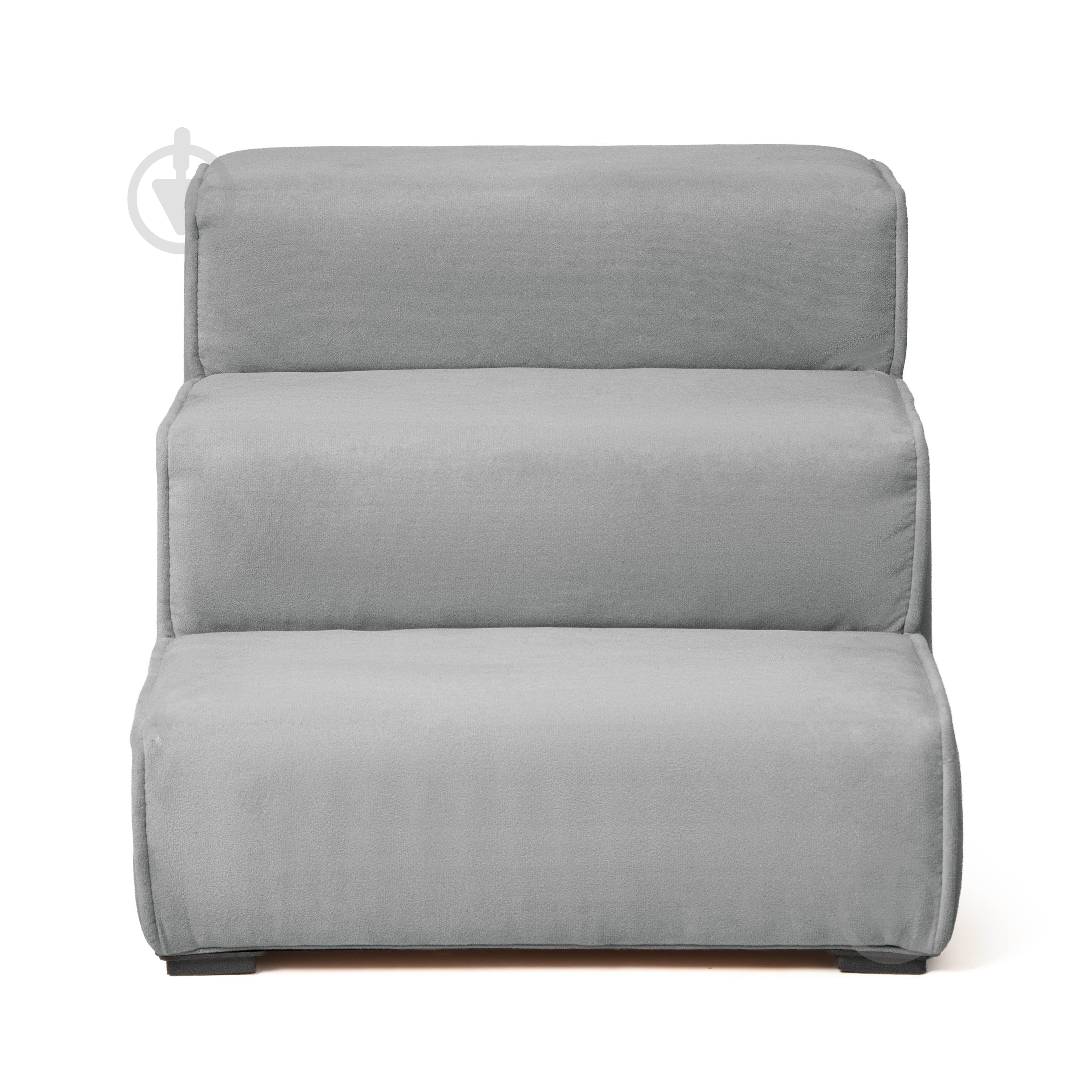 Ступени широкие PETBED 66х42 см h-36 см велюр серый - фото 1 Ступени широкие PETBED 66х42 см h-36 см велюр серый - фото 1