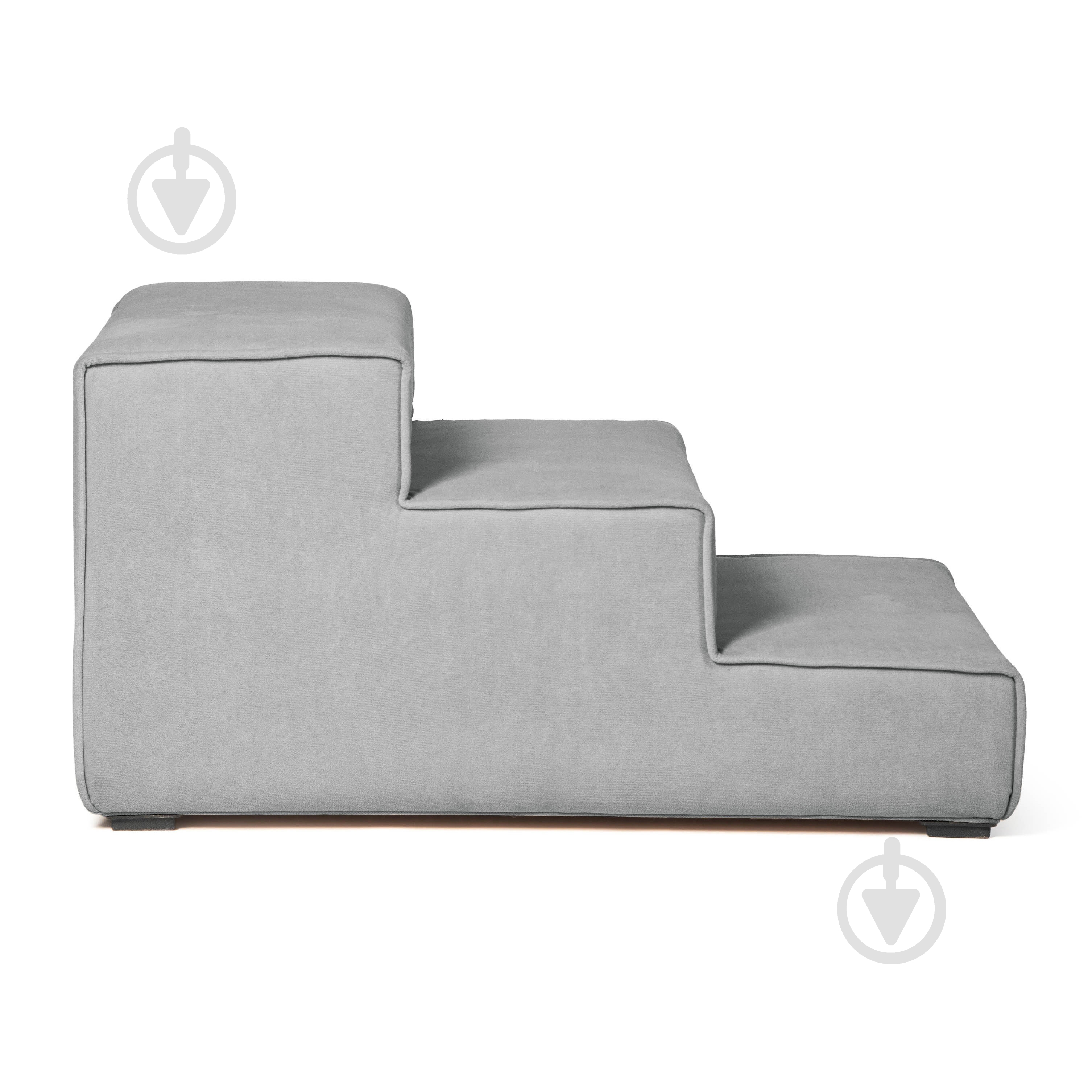 Ступени широкие PETBED 66х42 см h-36 см велюр серый - фото 6 Ступени широкие PETBED 66х42 см h-36 см велюр серый - фото 6