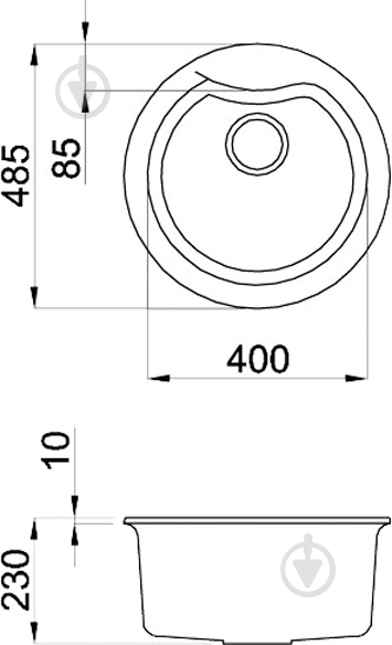 Мойка Ego Round bianco antico 62 - фото 6