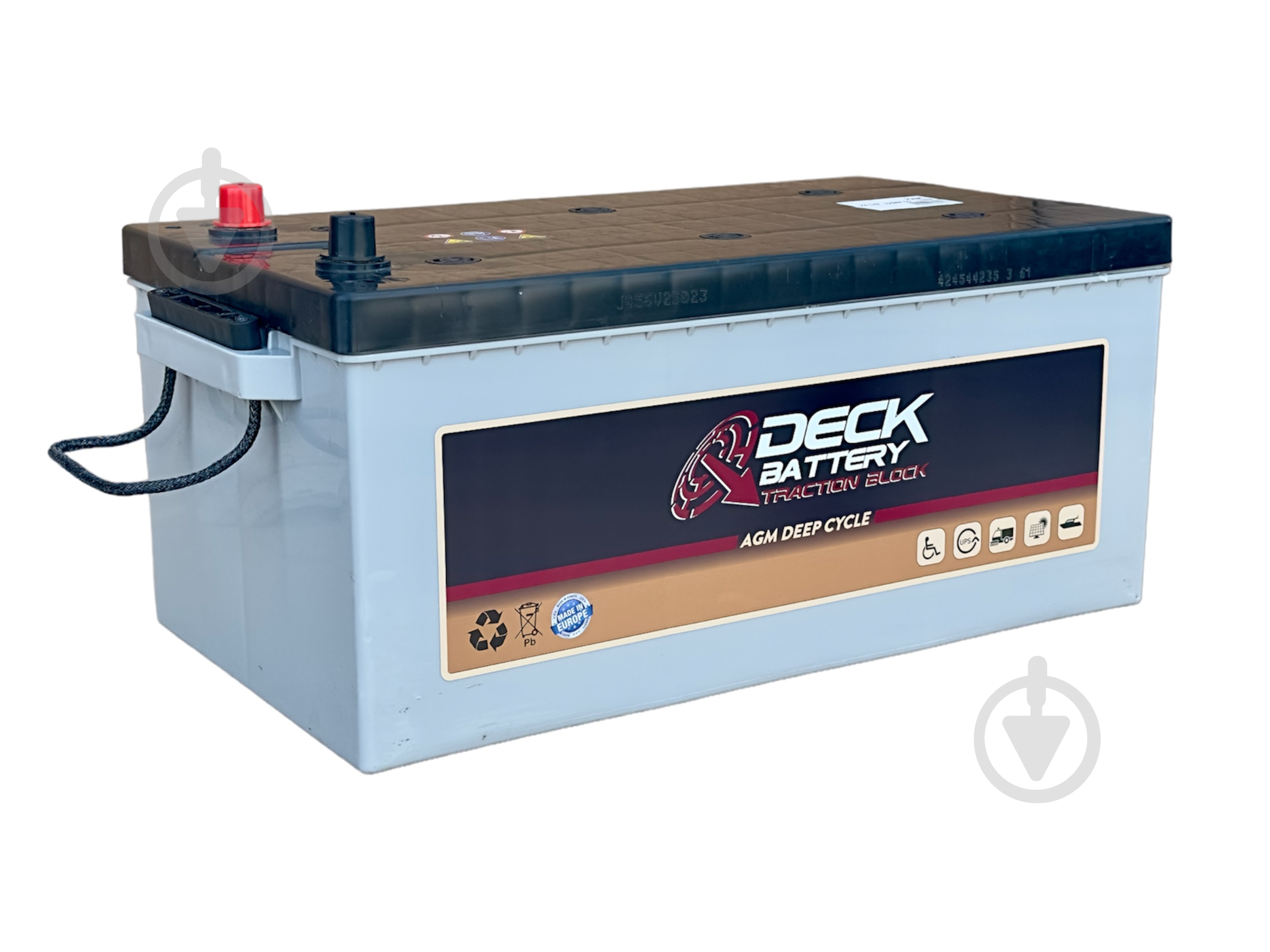 Аккумулятор автомобильный Monbat DECK AGM DEEP CYCLE 140Ah 12V «+» справа - фото 1