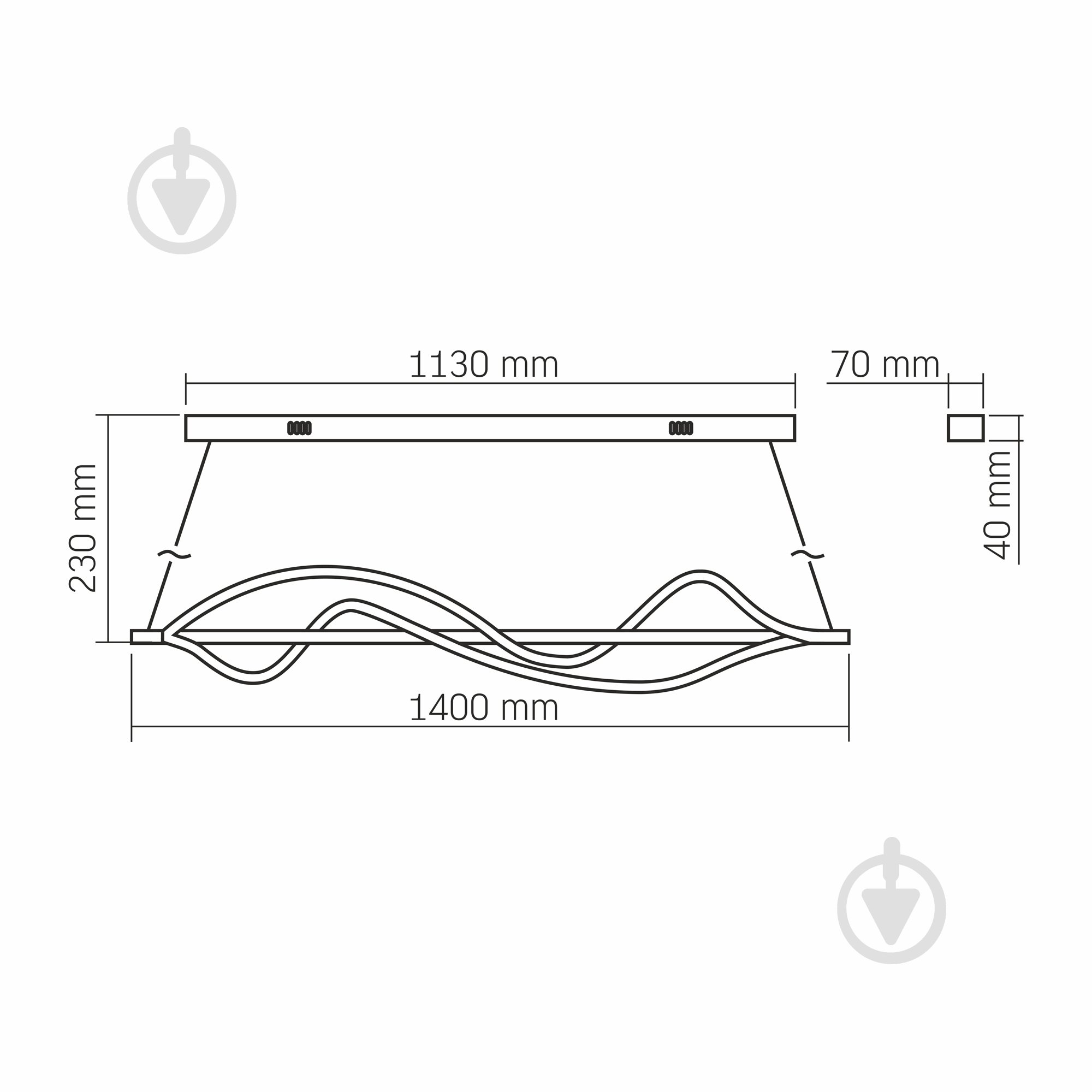 Люстра подвесная Videx DECORA 1x80 Вт черный 28281 - фото 3