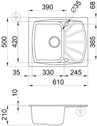 Мойка для кухни ELLECI Living 125 full black 40 - фото 2