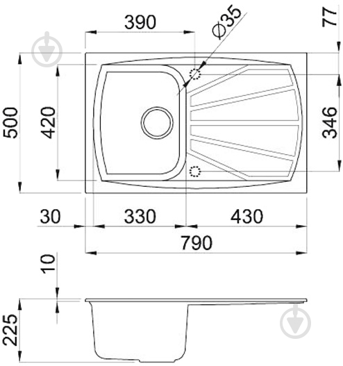 Мойка Living 300 bianco antico 62 - фото 2