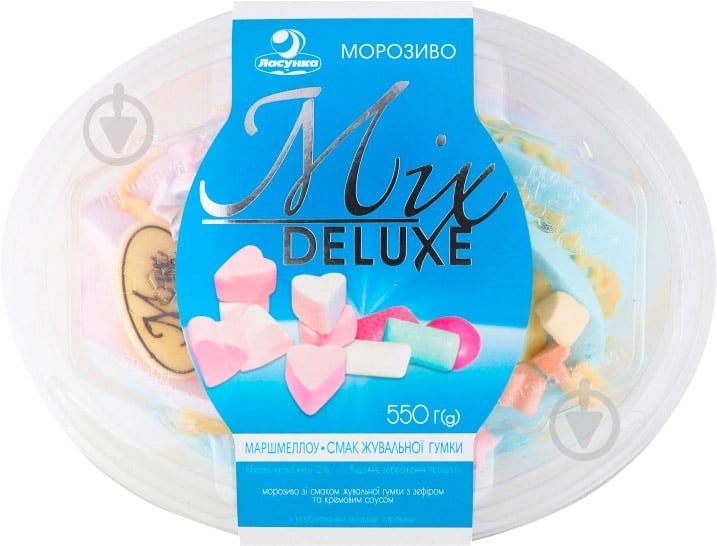 ᐉ Морозиво Ласунка Mix Deluxe зі смаком жувальної гумки з
