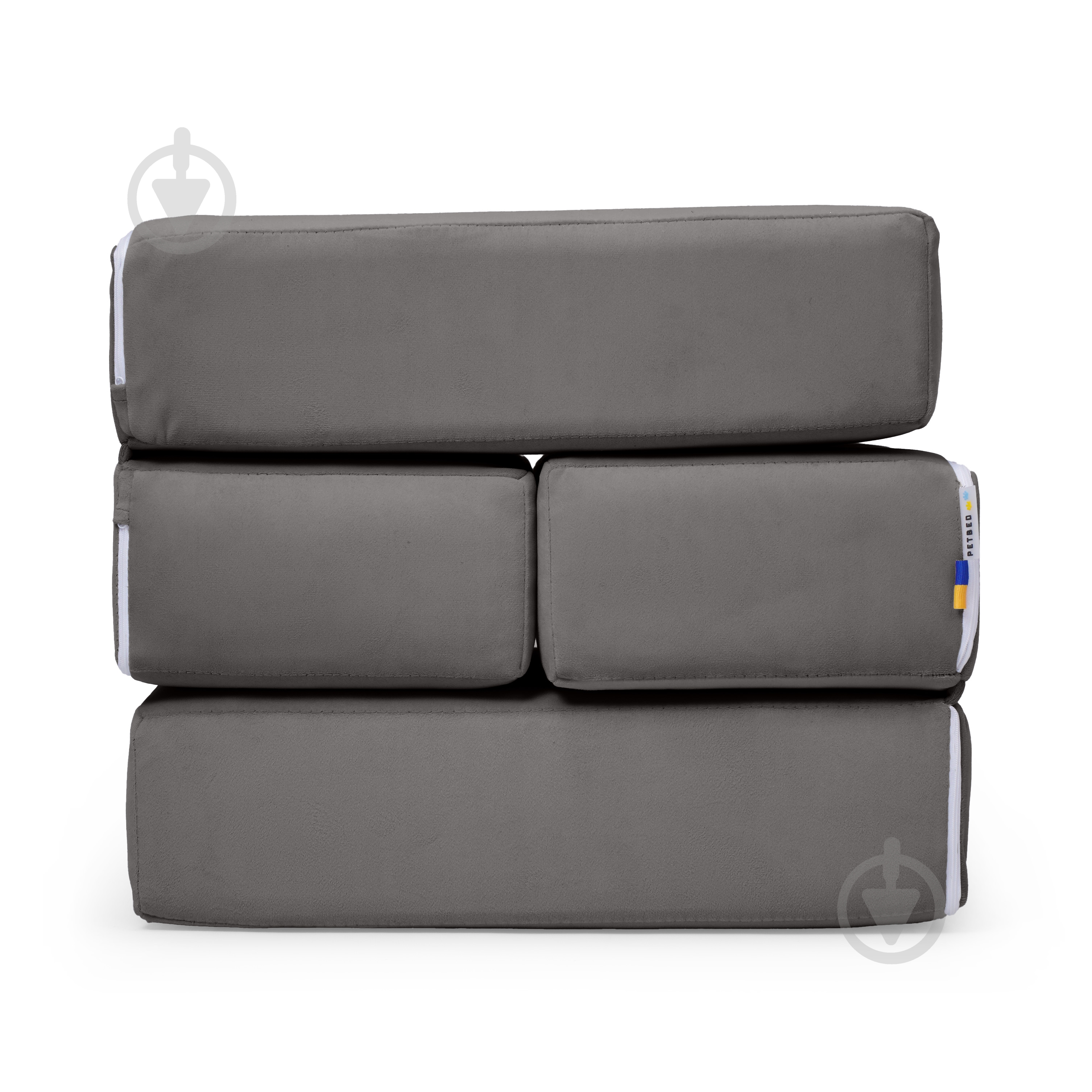 Сходинки м'які PETBED 66х42 см h-36 см велюр темно-сірий - фото 11 Сходинки м'які PETBED 66х42 см h-36 см велюр темно-сірий - фото 11