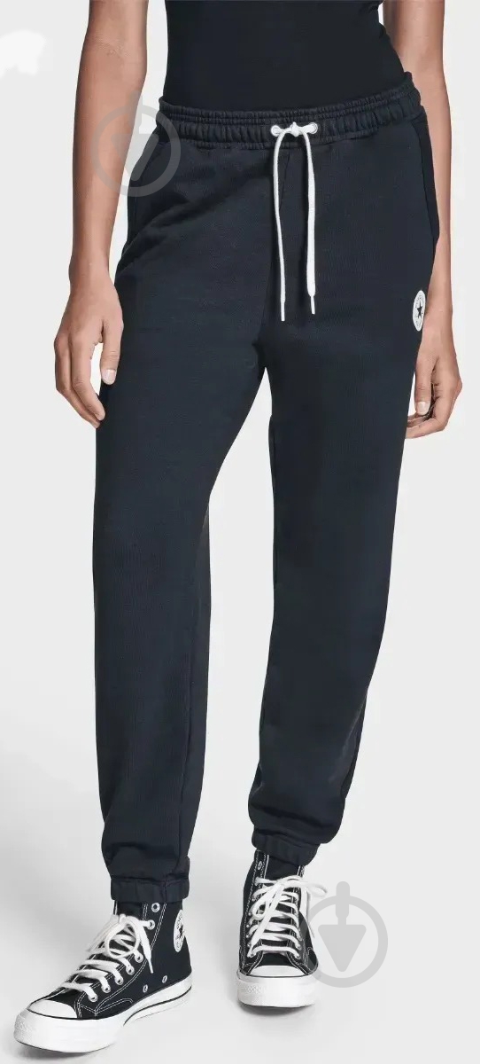 Брюки Converse Chuck Patch Jogger CVW6B118-BLK р. S черный - фото 1 Брюки Converse Chuck Patch Jogger CVW6B118-BLK р. S черный - фото 1
