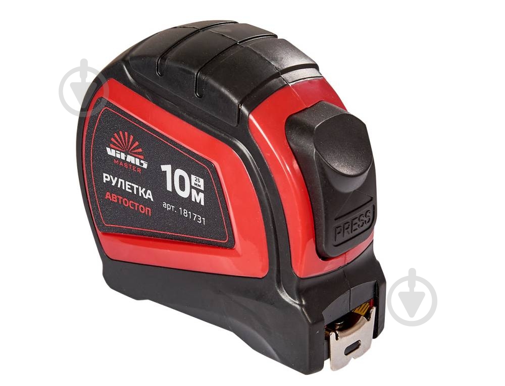 Рулетка Vitals автостоп Master 181731 10 м x 25 мм - фото 1 Рулетка Vitals автостоп Master 181731 10 м x 25 мм - фото 1