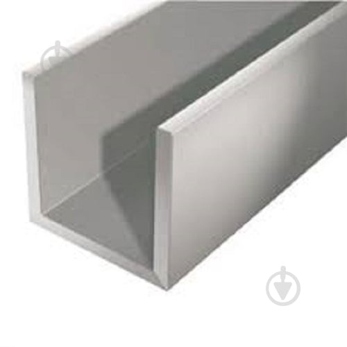 Швеллер алюминиевый 13x15x1,5 мм гладкий анодированое серебро - фото 1