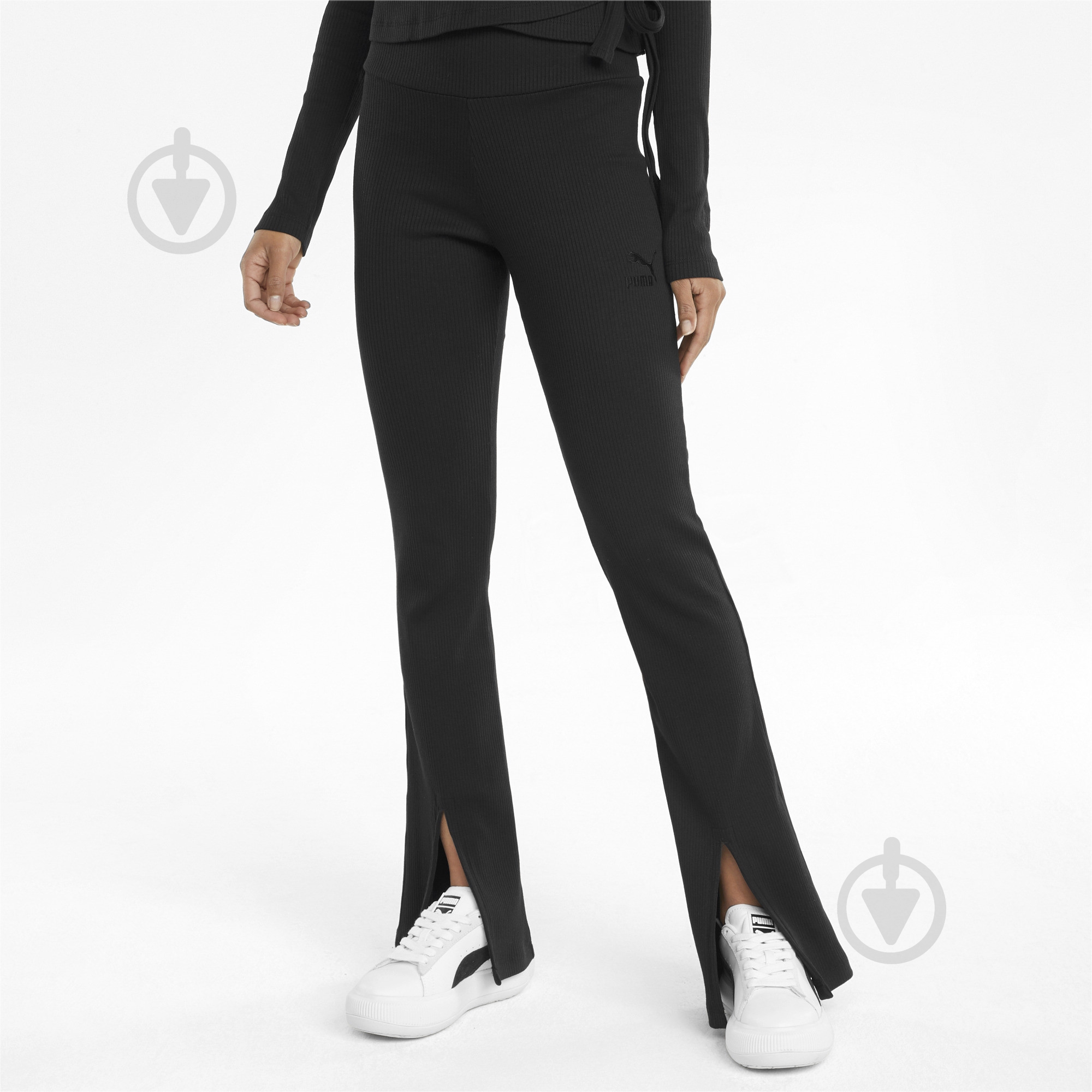 Брюки Puma Classics Ribbed Slit Pants 53161401 р. S черный - фото 3