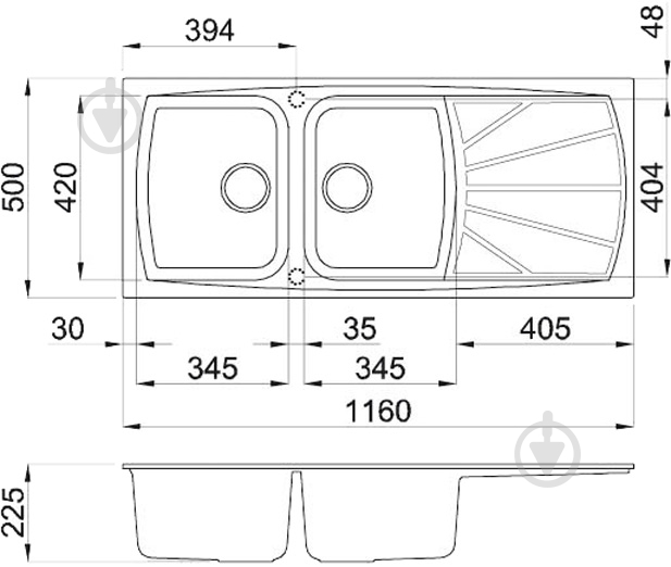 Мойка Living 500 bianco 52 - фото 2