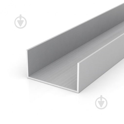 Швеллер алюминиевый 20x10x1,5 мм гладкий анодированое серебро - фото 1