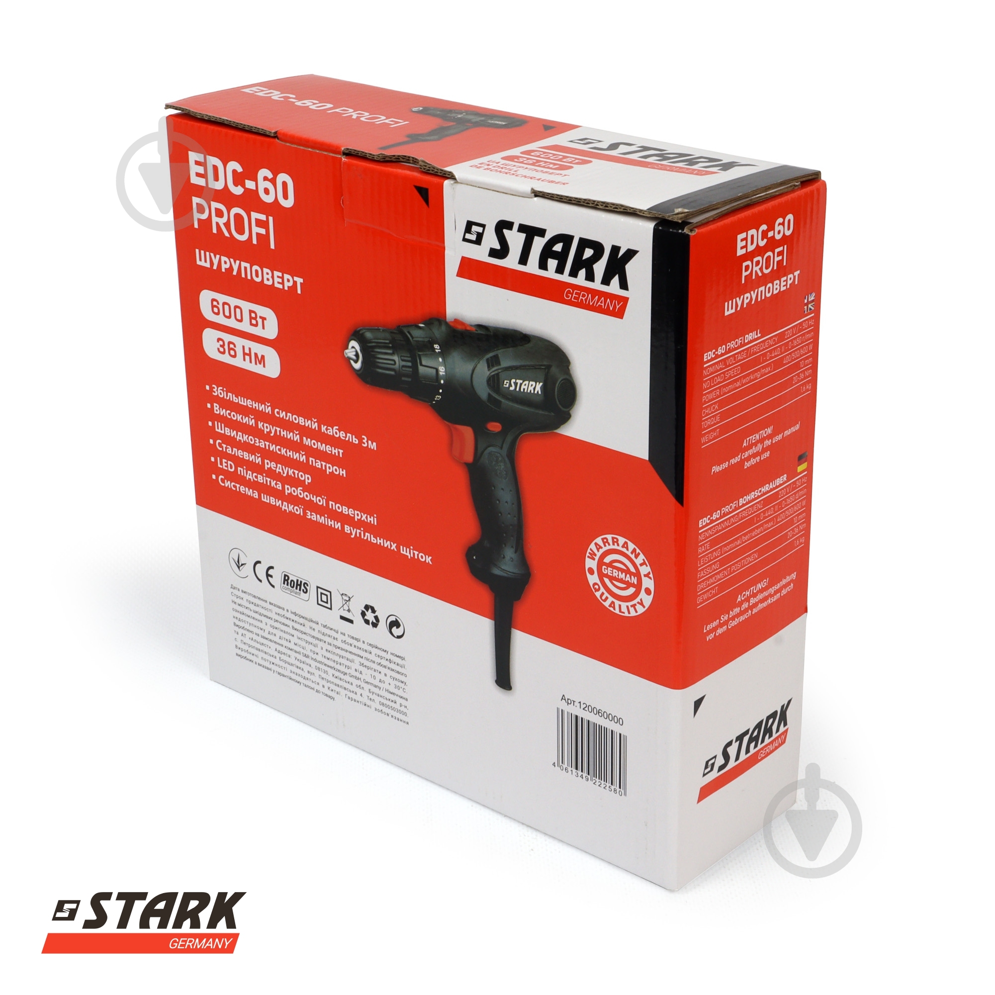 Шуруповерт сетевой Stark EDC-60 PROFI 120060000 - фото 12