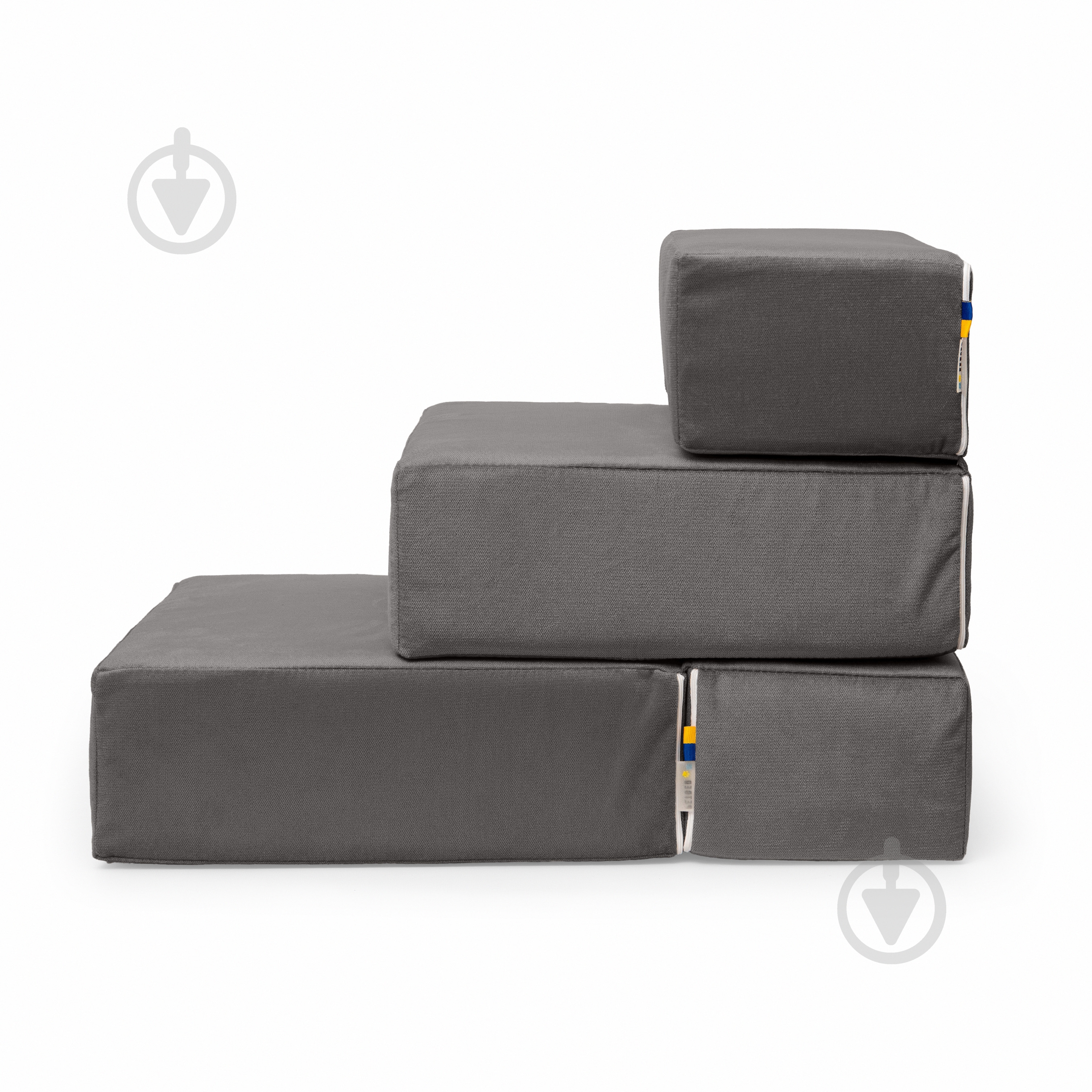 Ступени мягкие PETBED 66х42 см h-45 см велюр темно-серый - фото 4 Ступени мягкие PETBED 66х42 см h-45 см велюр темно-серый - фото 4