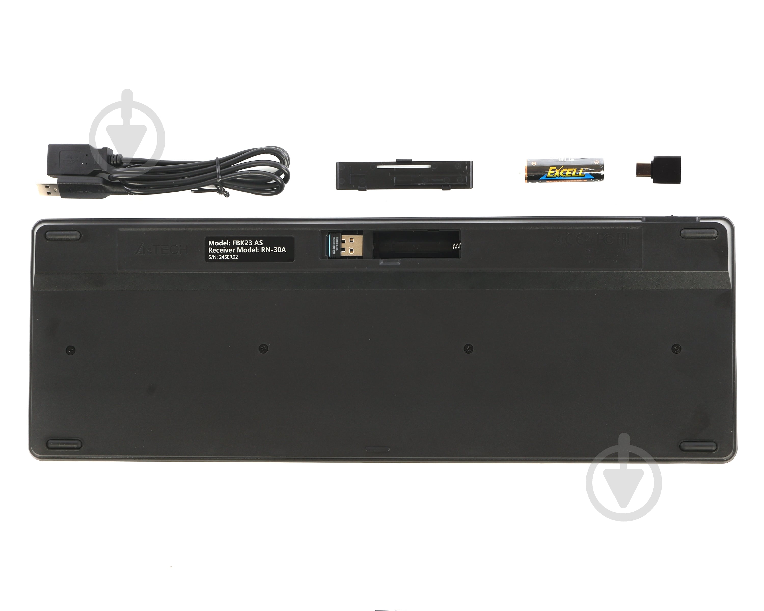 Клавиатура беспроводная A4Tech (FBK23 AS (Black)) Bluetooth + 2.4 ГГц black - фото 6