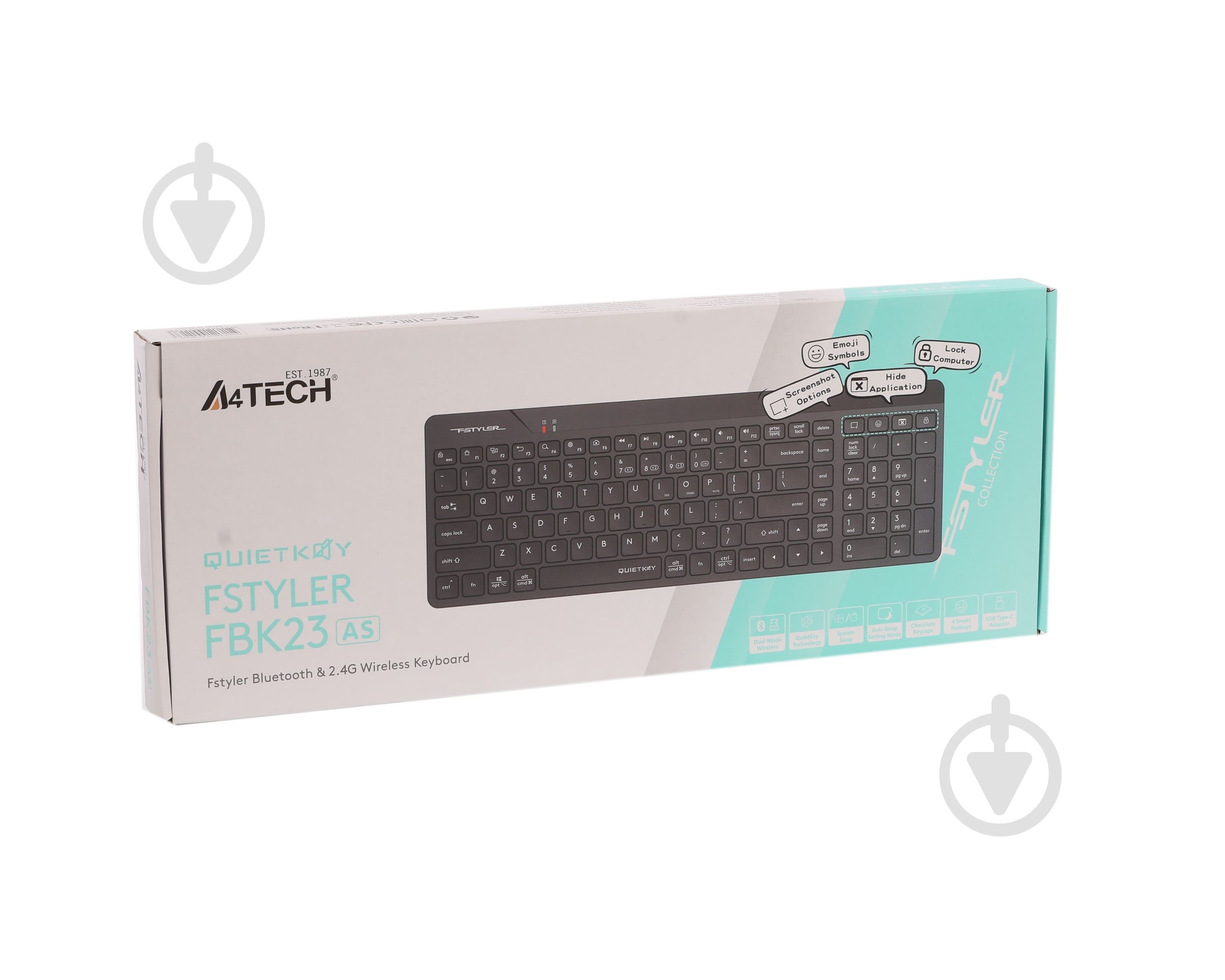 Клавиатура беспроводная A4Tech (FBK23 AS (Black)) Bluetooth + 2.4 ГГц black - фото 8