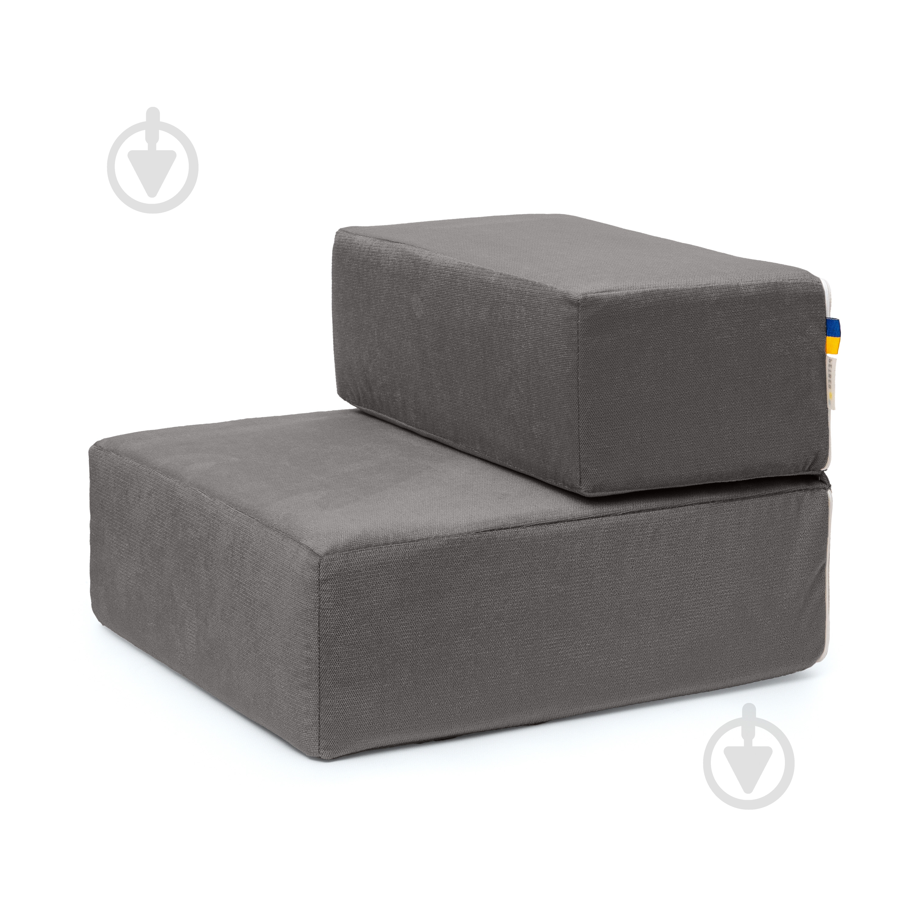 Сходинки м'які PETBED 44х42 см h-30 см велюр темно-сірий - фото 1 Сходинки м'які PETBED 44х42 см h-30 см велюр темно-сірий - фото 1