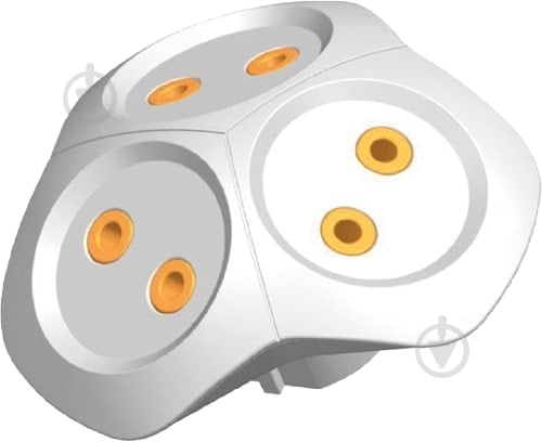 Трійник Neomax без заземлення 3 гн. білий NX1018 - фото 1